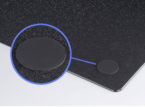 Renkforce RF-6697026, Sort, Monokromatisk, Glass, Musematte til gaming