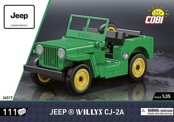 Cobi Toy modell Jeep Willys CJ-2A, grønn