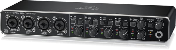 Behringer UMC404HD lydopptaksgrensesnitt