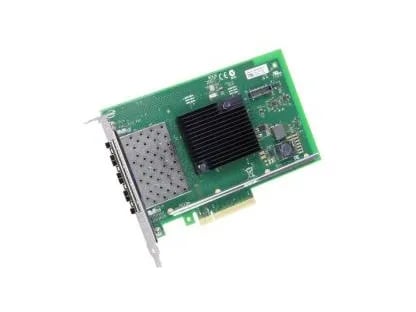 Intel X710-DA4, Intern, Koblet med ledninger (ikke trådløs), PCI Express, Fiber, 10000 Mbit/s, Sort, Grønn