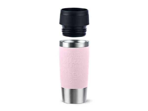 emsa vakuumimuki TRAVEL MUG Classic, 0,36 L., pastellivaaleanpunainen korkealaatuinen, tyhjiöeristetty ruostumattomasta teräksestä valmistettu runk...