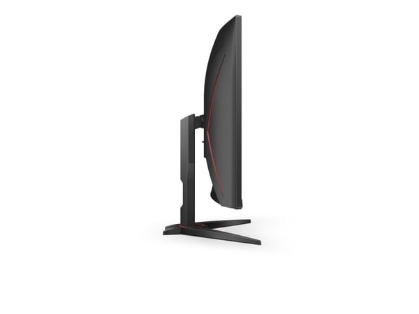 AOC | Gaming C32G2ZE/BK - LED-skjerm - Buet - 31,5" (1920 x 1080) - @240Hz - VA-panel - 1ms | Svart/rød