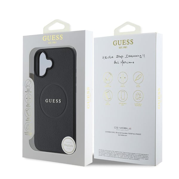 GUESS 3666339303501, Mobilskal, Apple, Apple iPhone 16, 16 cm (6.3"), Svart