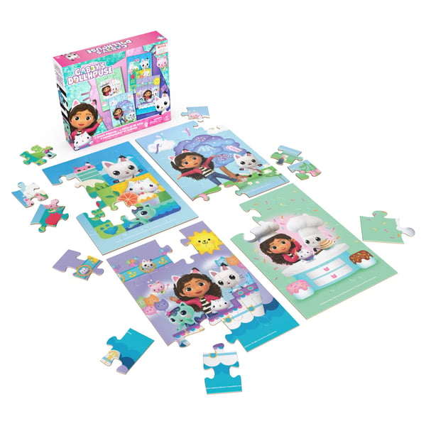 Gabby’s Dollhouse träpussel 4-pack