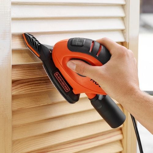 Black & Decker BEW230, Detaljslip, Detail, Orbital, Svart, Orange, Plast, Gummi, 11000 RPM, 76 dB
