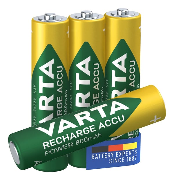 Varta Rechargeable Accu - Batteri 4 x AAA - NiMH - (oppladbart) - 800 mAh