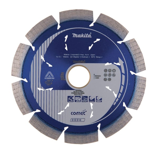 Makita Comet - Diamantskjæreplate - for betong, kalkstein, forsterket betong, murstein - 125 mm - for Makita DLX3179TX1