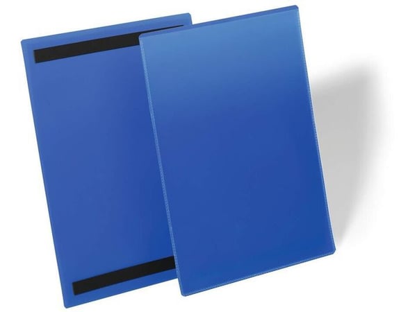 Förvaringsficka med magnet A4 stående format, blå - 50 st./förpackning