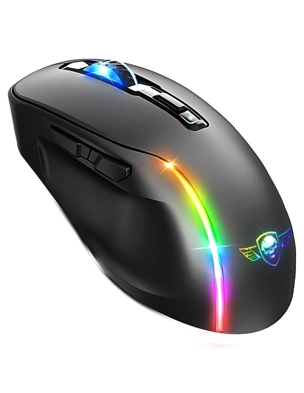 Spirit of Gamer S-EM50BK, Oikeakätinen, Optinen, RF Wireless + Bluetooth + USB Type-C, 8000 DPI, musta