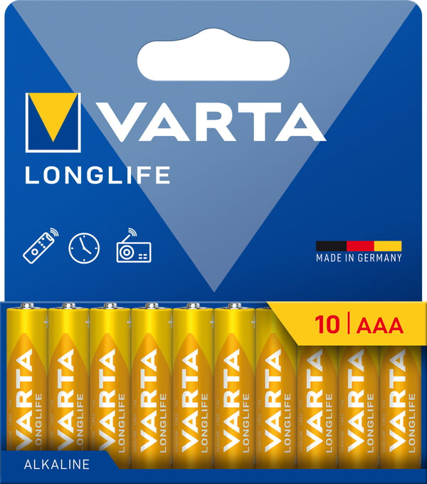 Varta Longlife - Batteri 10 x AAA - Alkalisk