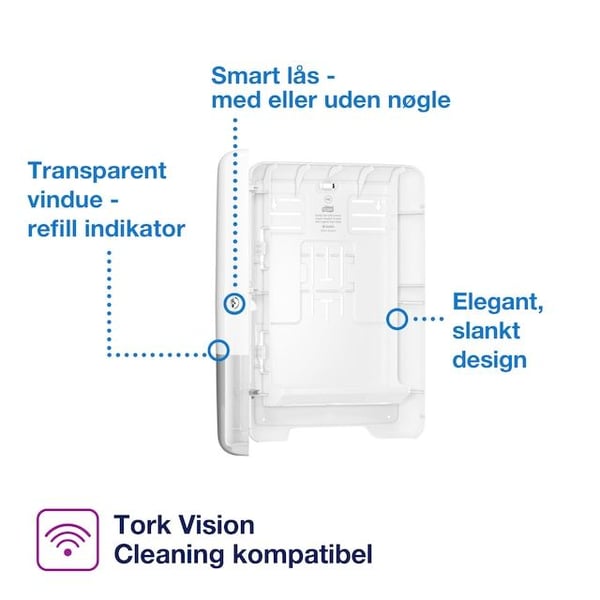 Dispenser Tork H2 Xpress® hvid