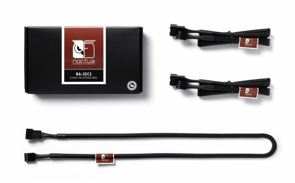 Noctua NA-SEC3 tuulettimen jatkokaapelisarja, 4-pin PWM, 3 x 60 cm