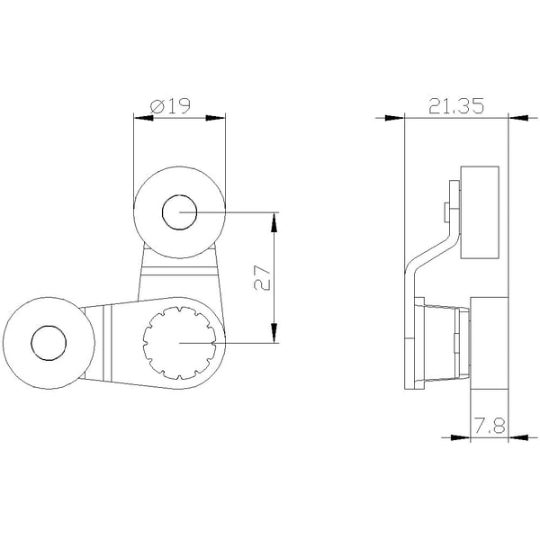 Siemens 3SE50000AT03 3SE5000-0AT03 Haarukkapainotanko Ruostumattomasta teräksestä valmistettu tanko, muovirulla 1 kpl