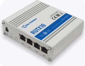Teltonika RUTX10, Wi-Fi 5 (802.11ac), Kaksitaajuus (2,4 GHz/5 GHz), Ethernet LAN, Valkoinen, Pöytäreititin