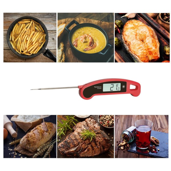 TFA pistolämpömittari THERMO JACK GOURMET, punainen - Tyyppi: Lihalämpömittari - Käyttökohde: Uuni ( 30.1060.05 )