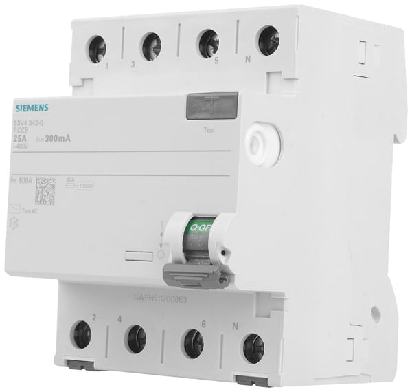 Siemens 5SV43420 FI-beskyttelsesbryter #####AC 25 A 0.03 A 400 V