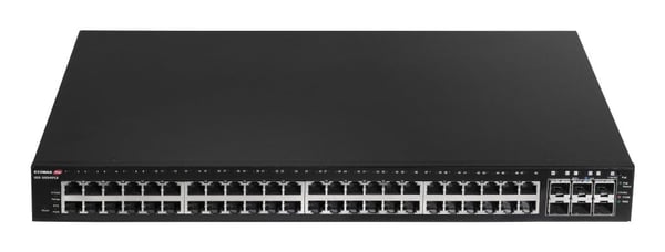 Edimax Pro IGS-5654PLX - Switch - industrial, Surveillance, VLAN, PoE+, Web, Smart - smart - 48 x 10/100/1000 (PoE+) + 6 x SFP+ (opplenke) - rackmo...