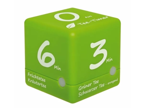 TFA-Dostmann CUBE TIMER, Digitaalinen keittiöajastin, Vihreä, Valkoinen, 6 min, Muovi, Vapaasti seisova, AAA