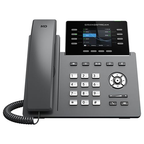 Grandstream Networks GRP2624, IP Phone, Musta, Johdollinen puhelin, Kanavansisäinen, Kaistan ulkopuolella, SIP-tiedot, Valvoja, Käyttäjä, 8 linjat