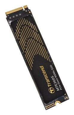 Transcend TS1TMTE260S 260S PCIe SSD, 1TB, M.2 2280, PCIe Gen5x4, NVMe 2.0, 3D TLC, Dram, jäähdytyselementti
