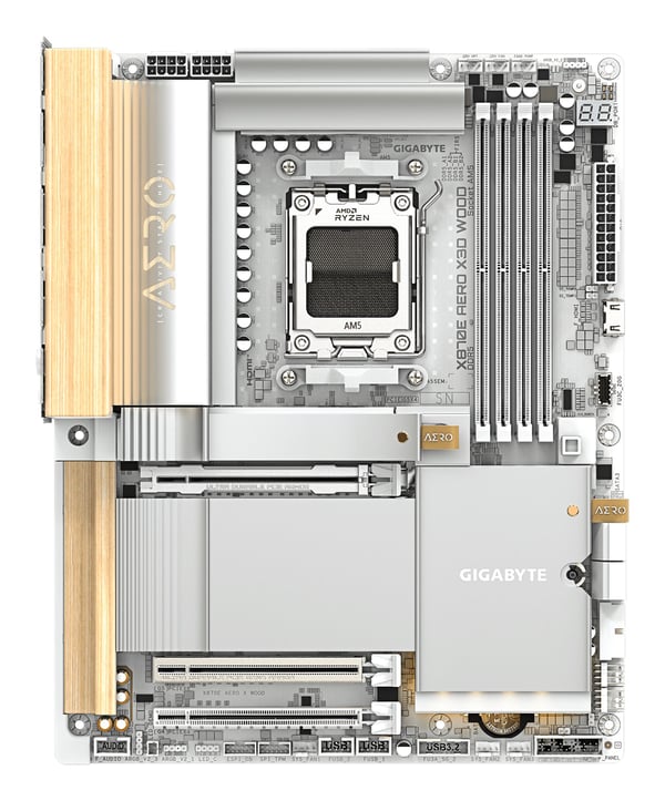 Gigabyte X870E AERO X3D WOOD hovedkort AM5 ATX DDR5