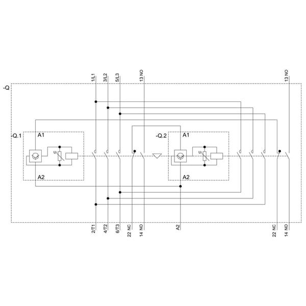 Siemens 3RA2335-8XB30-1NB3 Kääntymissuojausyhdistelmä 3 x katkaisija 690 V/AC 41 A 1 kpl 1 kpl