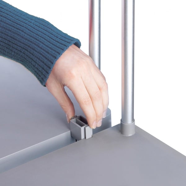 Hailo ProfiLine MSS XXXL, Frittstående søppel-pose holder, Grå, Innendørs, Aluminium, Metall, Plast, 120 l, 4 hjul