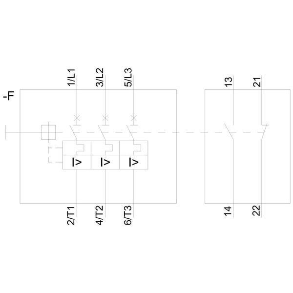 Siemens 3RV2421-4AA15 katkaisija 1 kpl, 1 avaaja, 1 sulkija Säätöalue (virta): 10–16 A Kytkentäjännite (maks.): 690 V/AC (L x K x S) 45 x 97 x 97, ...