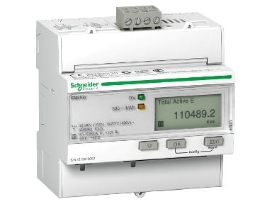 Schneider Electric iEM3165, Elektroninen, Teollinen, Reactive power, Jännite, Valkoinen, A, kWh, w, Screw terminals