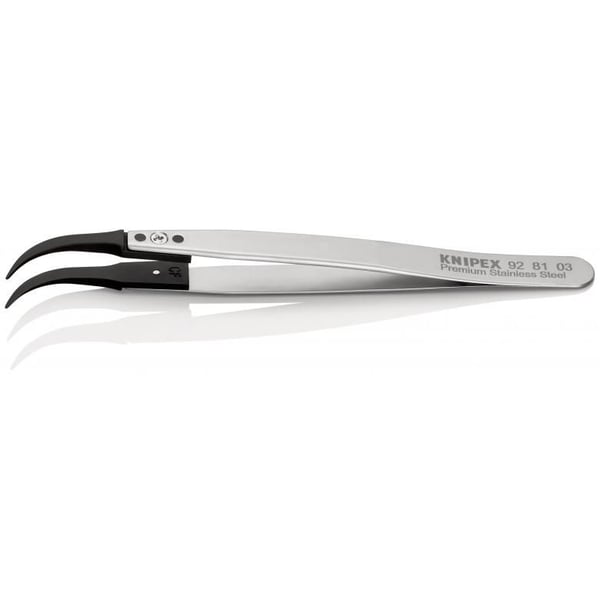 Knipex 92 81 03, Rustfritt stål, Svart, Rustfritt stål, Konisk, Buet, 17 g, 15 mm