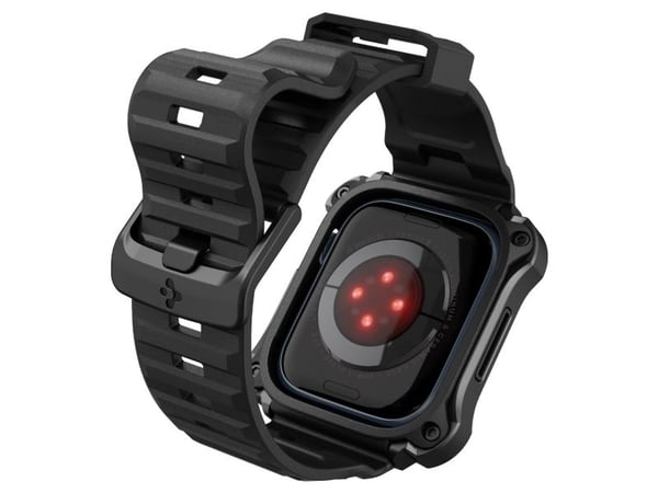 Spigen ACS05237, Ask, Smartwatch, Svart, Apple, Apple Watch Series 8 / 7 (45mm), Rostfritt stål, Termoplastisk polyuretan (TPU)
