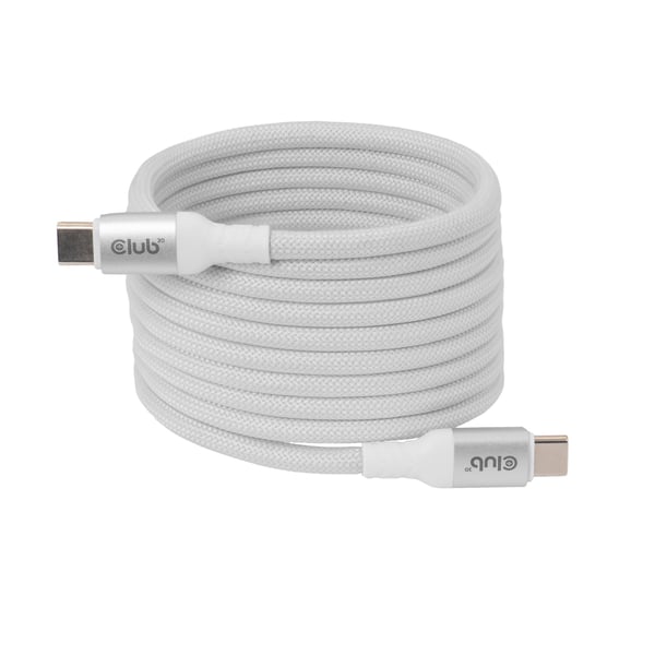Club 3D CAC-3032 USB-C-kabel 2 m USB-C till USB-C 240 W PD 3.1 magnetisk, vit