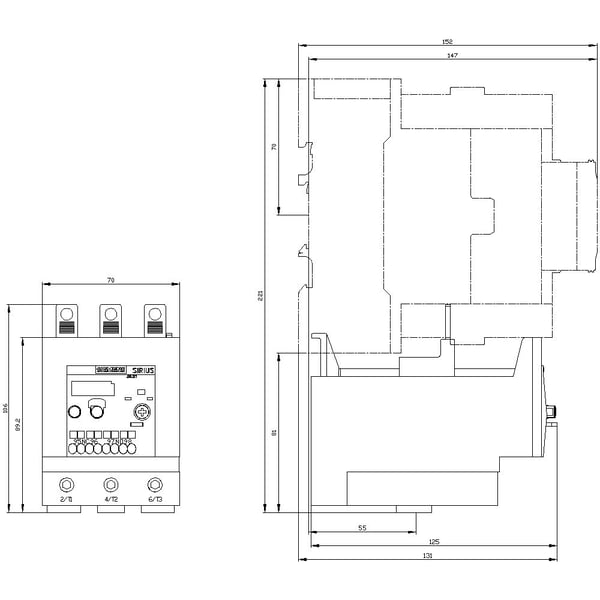 Siemens 3RU2146-4HD0 överlastrelä, 1 st