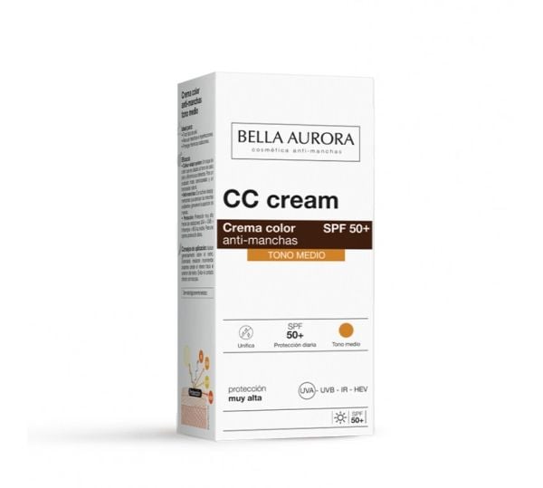 Bella Aurora Cc Antispot Cream Spf50 Medium Tone 30ml
