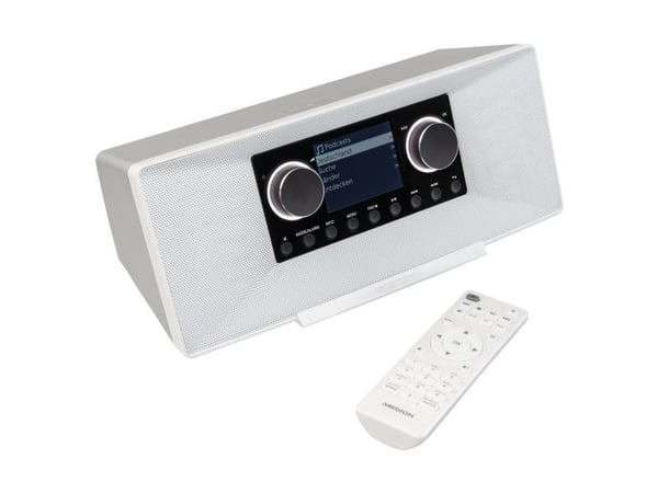 Medion MD 89289 internetradio DAB+ stereo FM WLAN Bluetooth, valkoinen