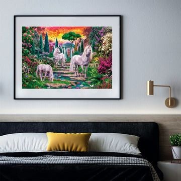 Clementoni Puslespil HQC Classical Garden Unicorns, 2000 brikker