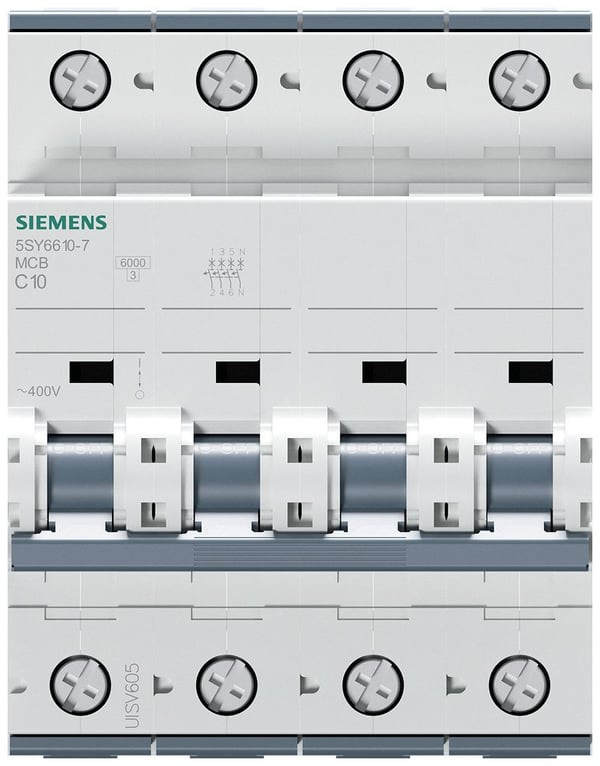 Siemens 5SY66107 5SY6610-7 Ledningssikkerikkerhedsafbryder 10 A 230 V, 400 V
