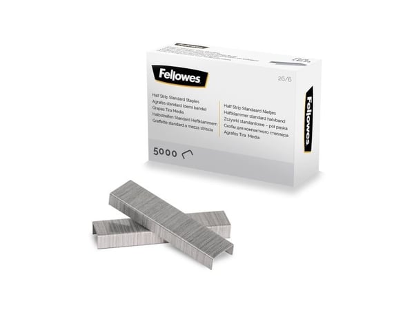 Fellowes Staples 26/6 Half Strips 5000PK