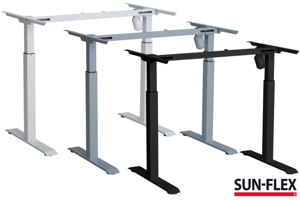 SUN-FLEX®DESKFRAME I, vit aluminiumgrå 825x210x185mm