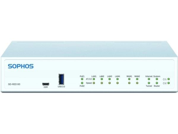 Sophos SD-RED 60 – Rev 1 – fjärrkontroll – 4 portar – 1 GbE