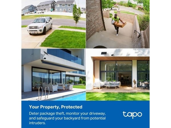 TP-Link Tapo C400 KIT, IP-säkerhetskamera, Utomhus, Trådlös, Vägg, Vit, Låda