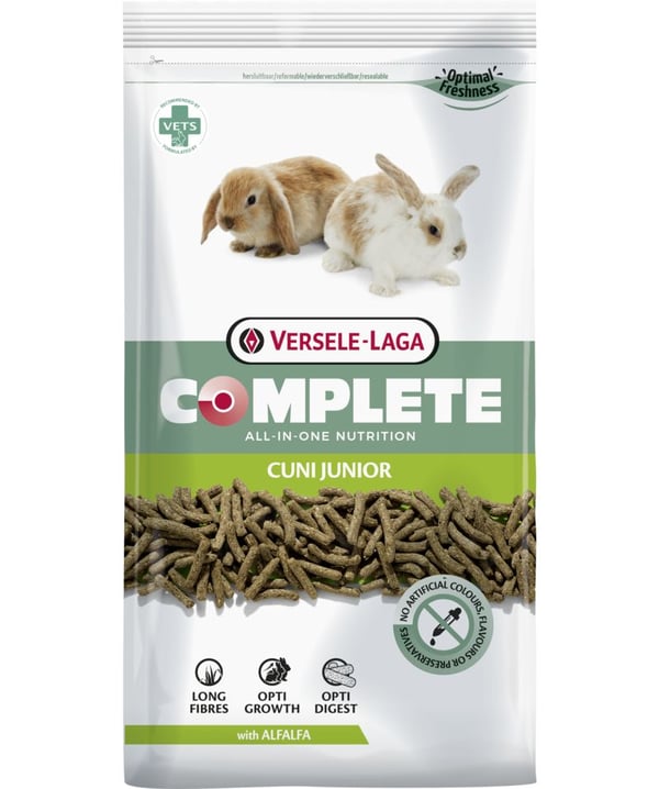 Versele-Laga Cuni Junior Complete, Snack, 1,75 kg, Kanin, Vitamin A, Vitamin C, Vitamin D3, Vitamin E, Koppar, Jod, Strykjärn, Manganese, Selen, Zi...