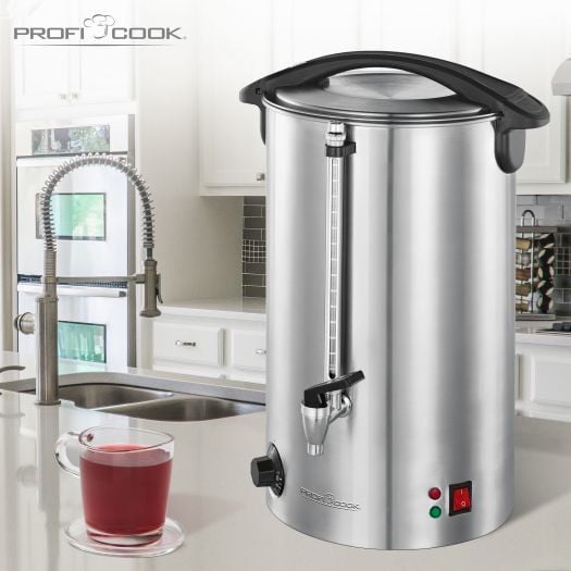 ProfiCook PC-HGA 1111 - Varmtvannsdispenser - 16 liter - 1.5 kW - rustfritt stål / svart