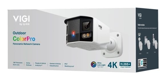 TP-Link VIGI InSight S385DPS ulkovalvontakamera 8 MP ColorPro panoraama-bullet