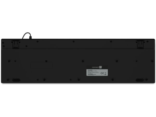 Connect IT CKB-5051-CS, Full størrelse (100 og), Koblet med ledninger (ikke trådløs), USB, Membrannøkkelbryter, Sort
