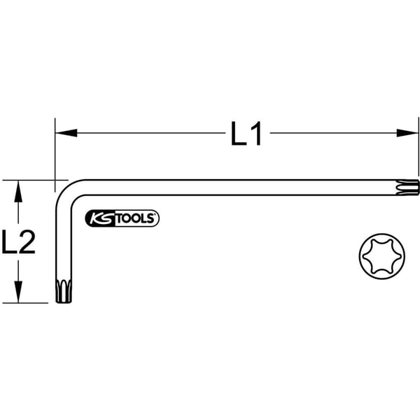 KS Tools 151.2343 1512343 Suorakulmainen ruuvimeisseli