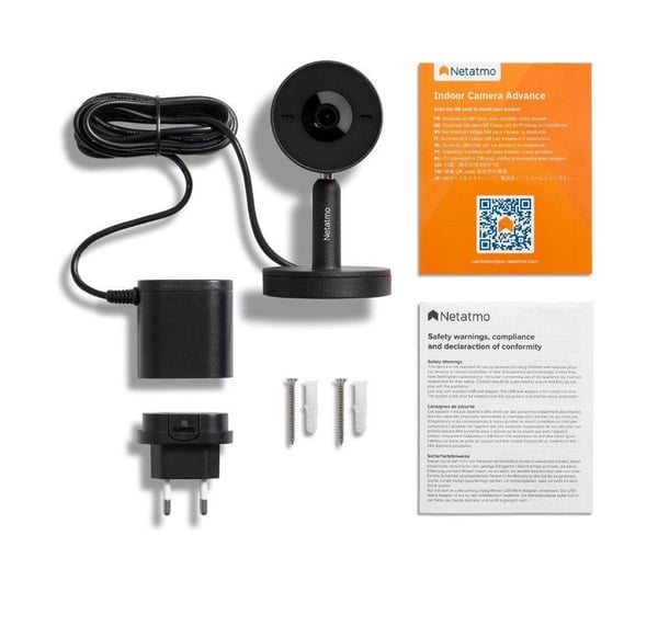 Netatmo ADVANCE - Nettverksovervåkingskamera - innendørs - farge (Dag og natt) - 4 MP - 2560 x 1440 - 2K - lyd - trådløs - Wi-Fi - Bluetooth LE