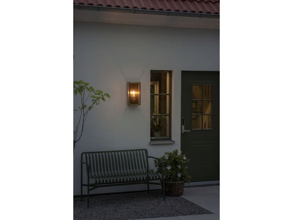 Konstsmide 7349-750, Utendørs veggbelysning, Svart, Stål, IP44, Fasade, I