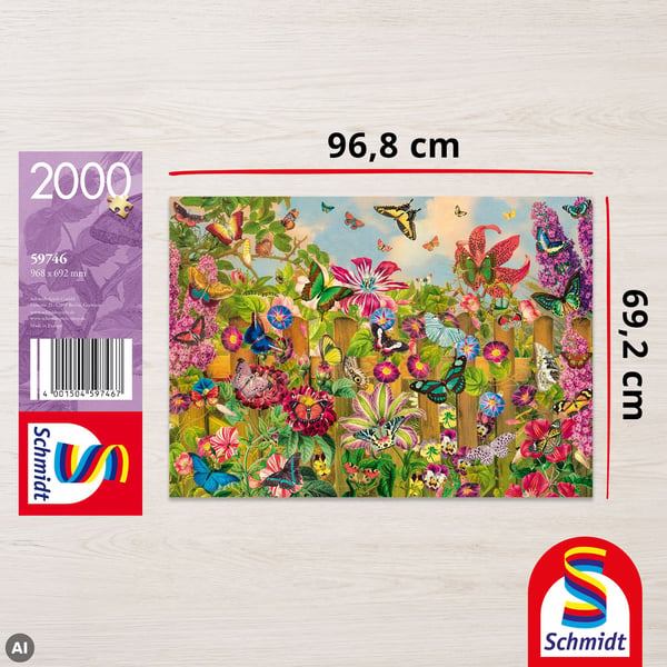 Vakker sommerfuglhage(2000 deler)