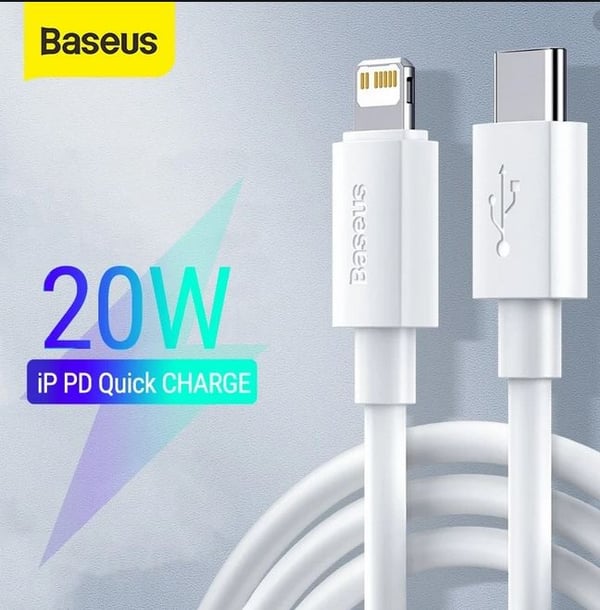 Baseus TZCATLZJ-02, 1,5 m, Blixtlås, USB C, Hanstik, Hanstik, Hvid